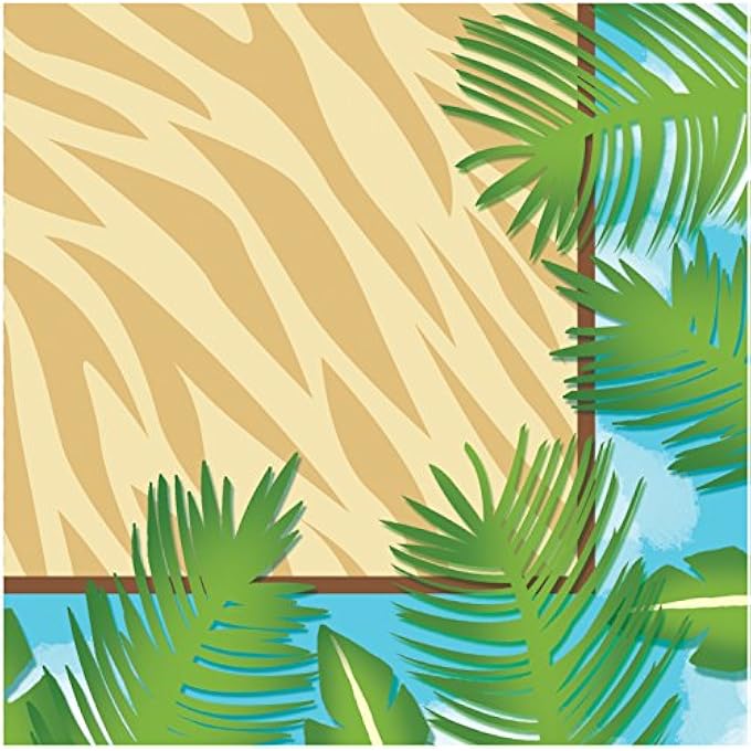 3-PLY SAFARI ADVENTURE BEVERAGE NAPKINS 16-PIECES - Image 1